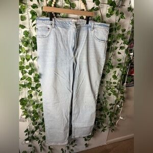 Abercrombie & Fitch Blue The 90s Straight Ultra High Rise